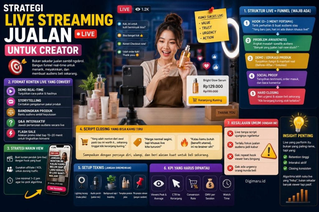 Strategi Live Streaming Jualan untuk Creator